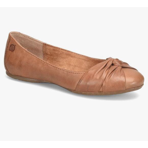 BORN Lilly Leather Flats Rounded Toe Shoes Size 8.5 - Picture 1 of 14